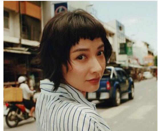 復古眉上劉海短發發型個性又有女人味