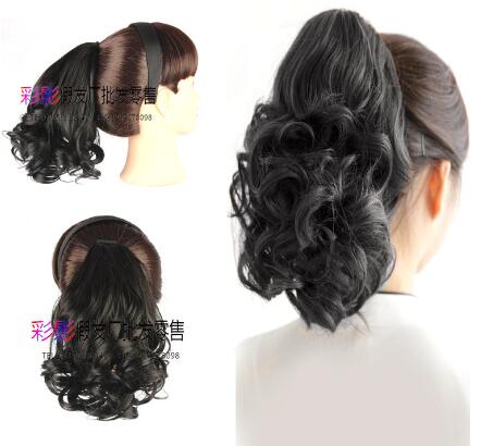女生高馬尾燙發圖片大全