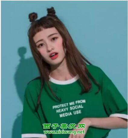 超流行的女生超短劉海發型眉上劉海更顯少女感