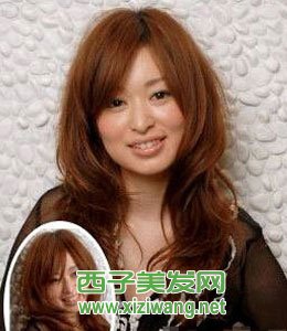 美女顯瘦中分劉海發型