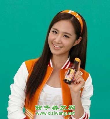 好看女生黑色直發發型圖片