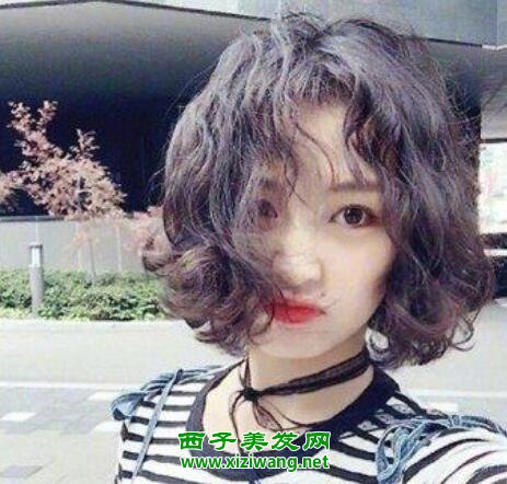 2022羊羔卷短發發型圖片示范女生羊羔卷短發如何扎