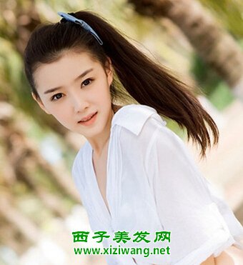 無劉海長直發發型扎法清閑甜美味道十足