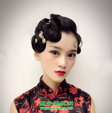 復古波紋劉海發型圖片復古波紋劉海如何扎迷人