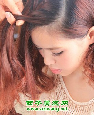 韓式斜劉海發型編法步驟