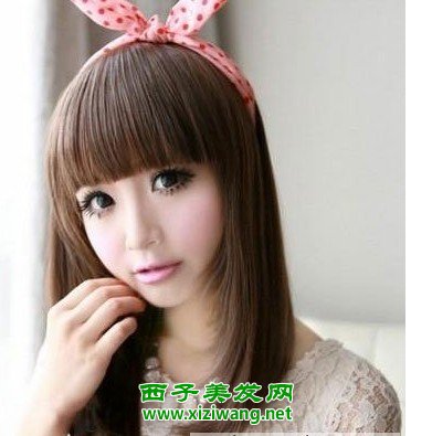 平劉海發(fā)型適合什么臉型女生好看平劉海MM欣賞