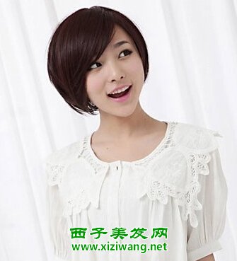 女生斜劉海蘑菇頭發型圖片示范蘑菇頭如何扎好看