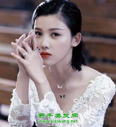 女生大背頭短發發型圖片大背頭短發怕樣扎超有范