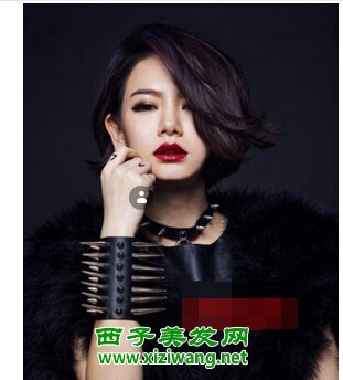 戚薇潮流短發燙發發型示范女生個性燙發如何打理