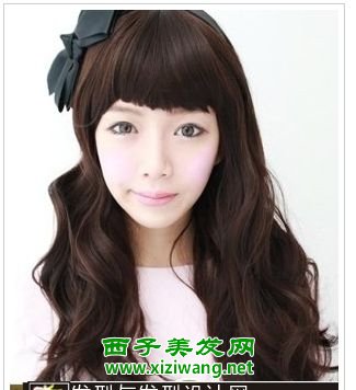 女生長發大卷發發型圖片