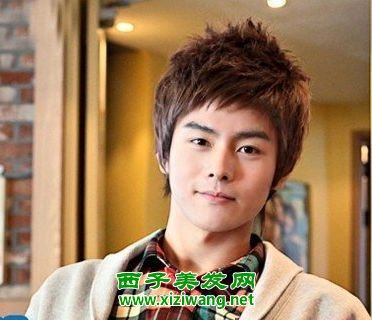 潮男個(gè)性短卷發(fā)發(fā)型圖片