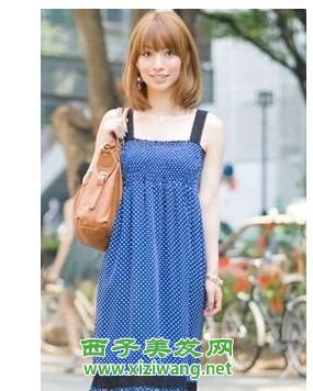 春季女生中短發發型圖片