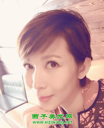 蔡少芬最新短發發型造型中性氣質女人味氣質都迷人