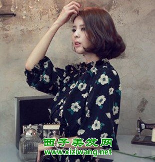 女生知性短發發型打理效果圖