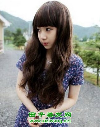 女學生長卷發發型推薦校花最喜歡扎的卷發發型