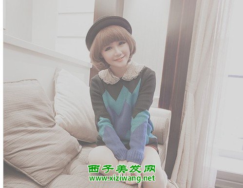 可愛學生頭短發發型圖片