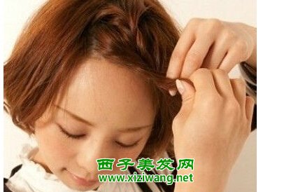 長劉海短頭發怎么扎好看