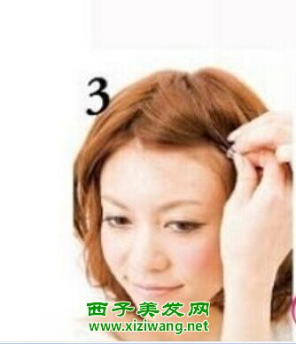 韓式中分短發扎法效果圖