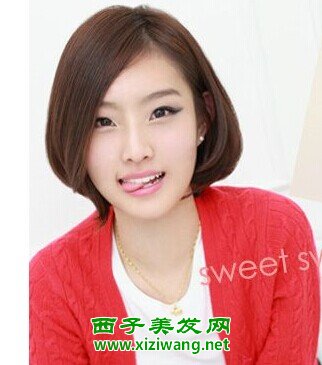 甜美可愛的女生短發發型
