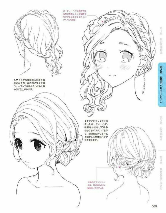【繪畫素材】動漫女生人物發(fā)型