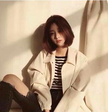 圓臉眼睛不大適合的短發女生發型圖片