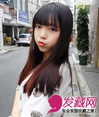 淑女氣質披肩的長發直發發型清新唯美動人