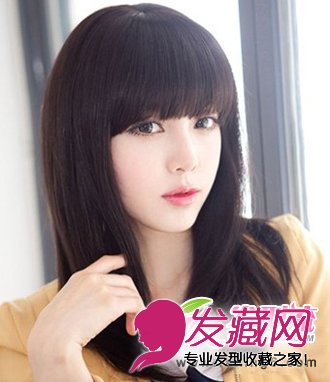 清純系直發發型清新女神范