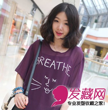方臉梳什么發型好時尚唯美中分短款梨花燙