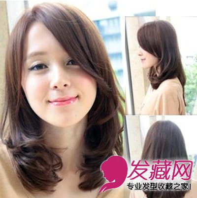 長斜劉海甜美燙發發型秋冬甜美再現時尚魅力
