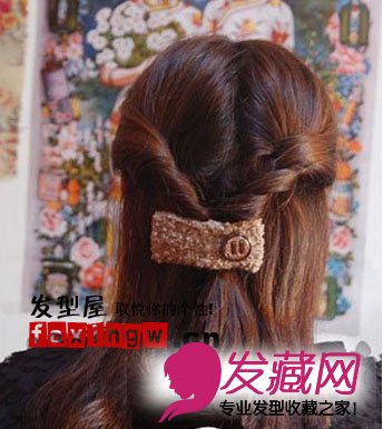 冬季中長發發型扎法圖解