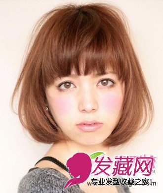 短發梨花頭二八分的斜劉海發型魅力無限