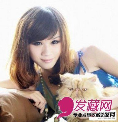 劉海發型時尚俏麗女生斜劉海發型欣賞