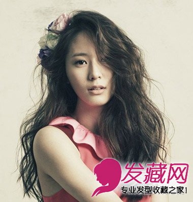 秋日女生浪漫中長發韓式卷發發型設計